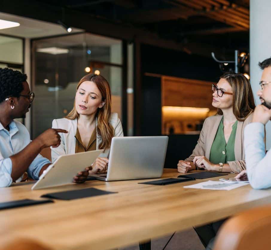 Business persons on meeting in the office.
